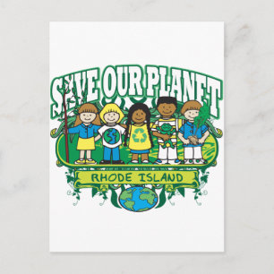 Earth Kids Rhode island Vykort