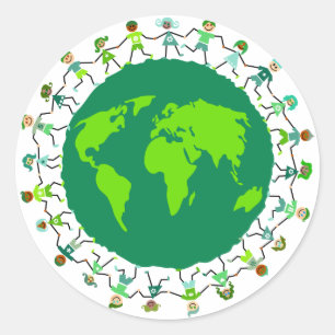 Earth Kids Runt Klistermärke