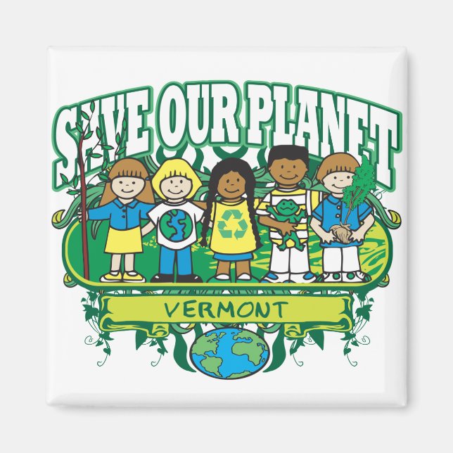 Earth Kids Vermont Magnet (Framsidan)