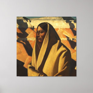 “Earth Knower” västerländsk konst av Maynard Dixon Canvastryck
