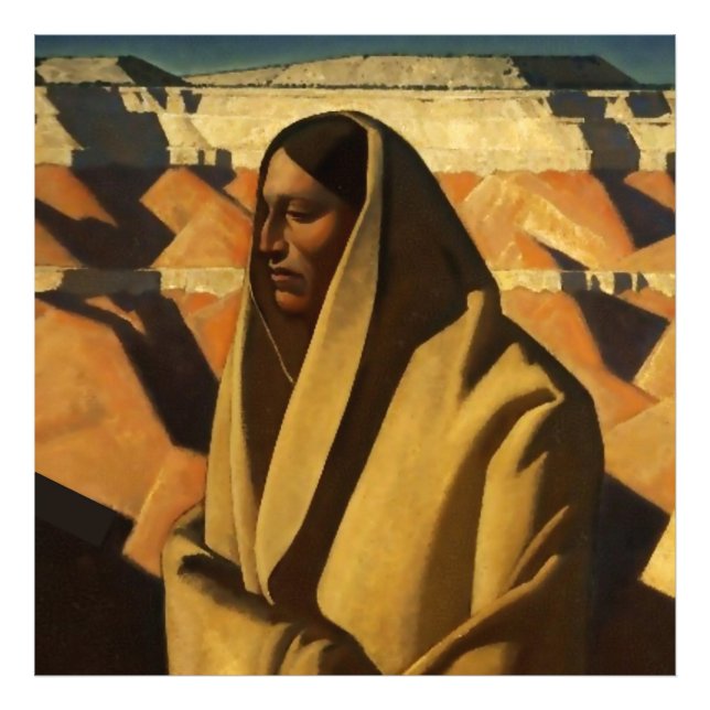 “Earth Knower” västerländsk konst av Maynard Dixon Fototryck (Framsidan)