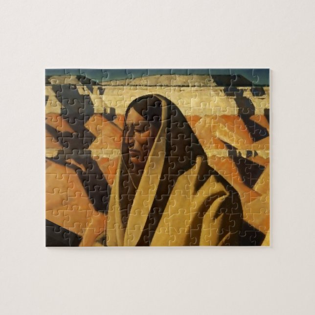 “Earth Knower” västerländsk konst av Maynard Dixon Pussel (Horisontell)