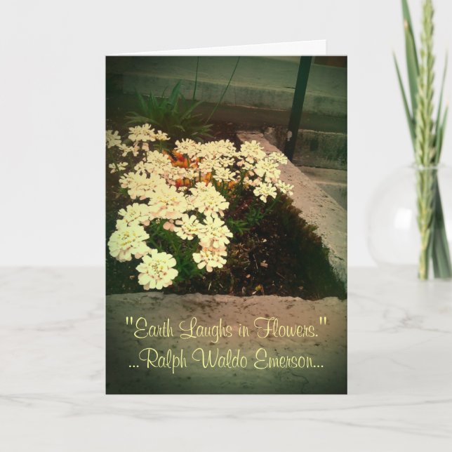 Earth Laughs i Flowers Tack Kort (Framsida)