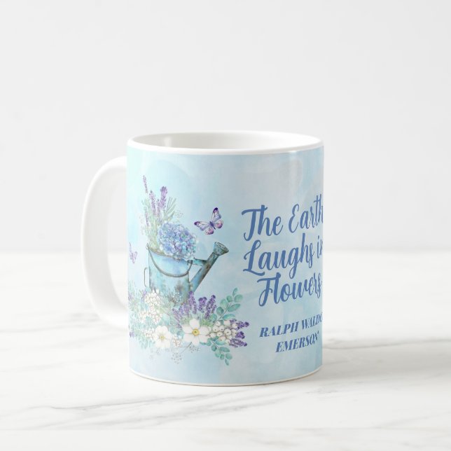 Earth Laughs in Flowers - Blommigt Arrangemang Kaffemugg (Framsida vänster)