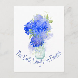 Earth Laughs in Flowers Gardeners Quote Stone Vykort