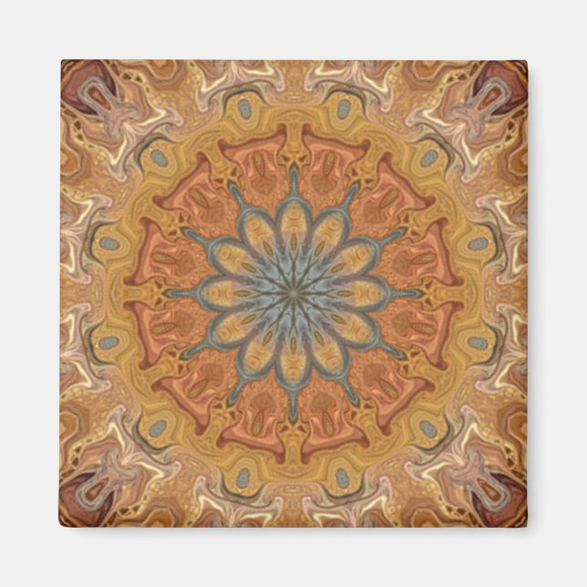 Earth Lotus Mandala Magnet (Framsidan)