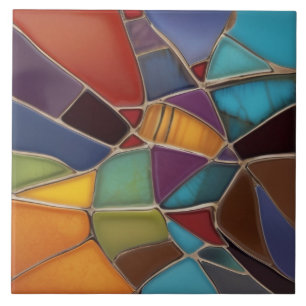 Earth Luft Fire Faux Mosaic Shards Abstrakt Kakelplatta