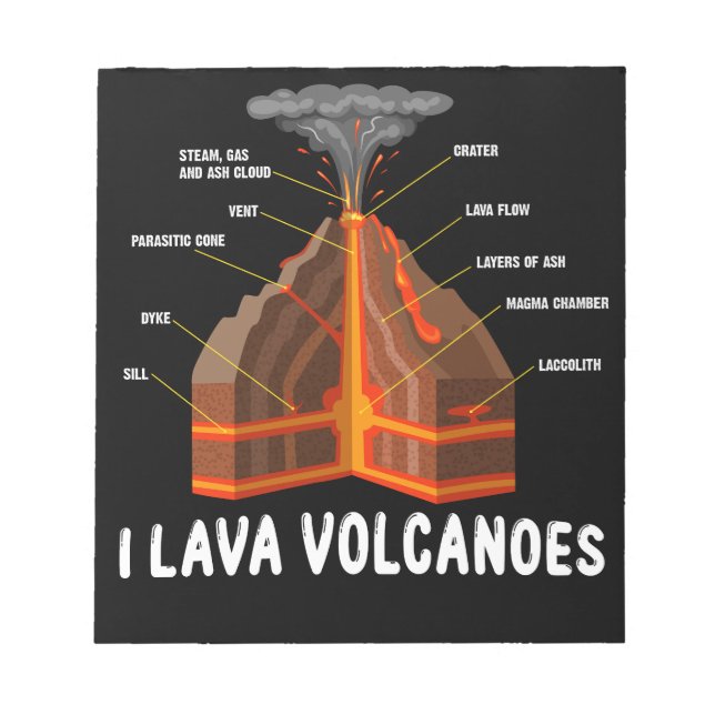 Earth Magma Lava Volcano Geology Science Science G Anteckningsblock (Framsida)