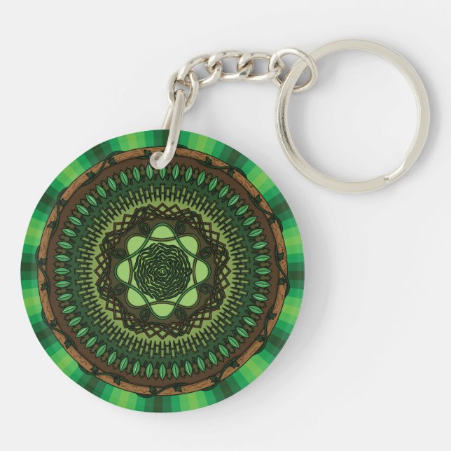Earth Mandala Acrylic Keychain (Baksidan)
