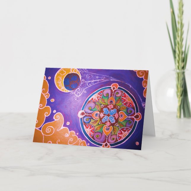 Earth Mandala-hälsningskort Kort (Framsida)