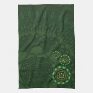 Earth Mandala Hand Towel Kökshandduk