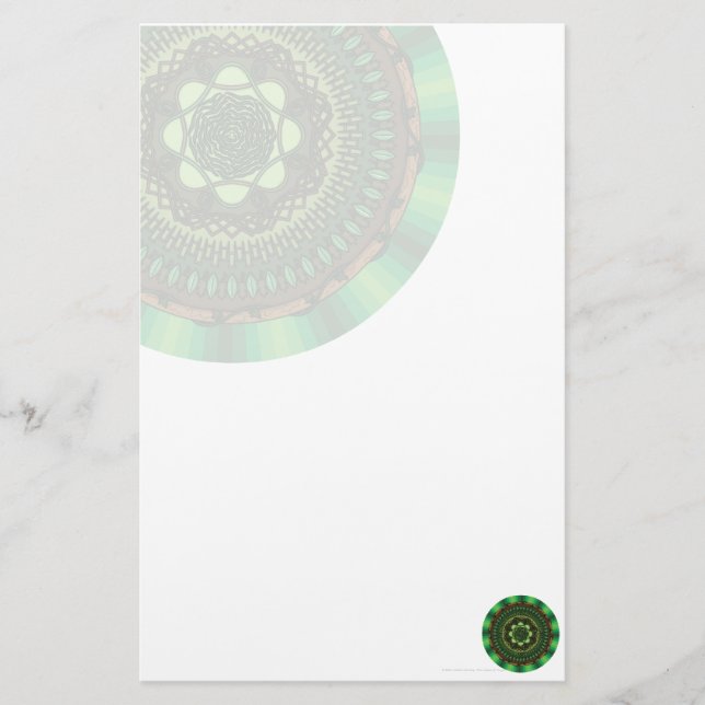 Earth Mandala Stationery Brevpapper (Framsida)