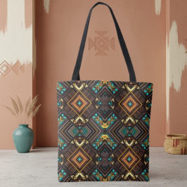 Earth Mandala Tote Tygkasse