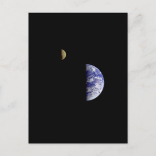 Earth Måne Galileo - rymdfoto Vykort