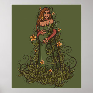 Earth Mor Goddess Druid Poster