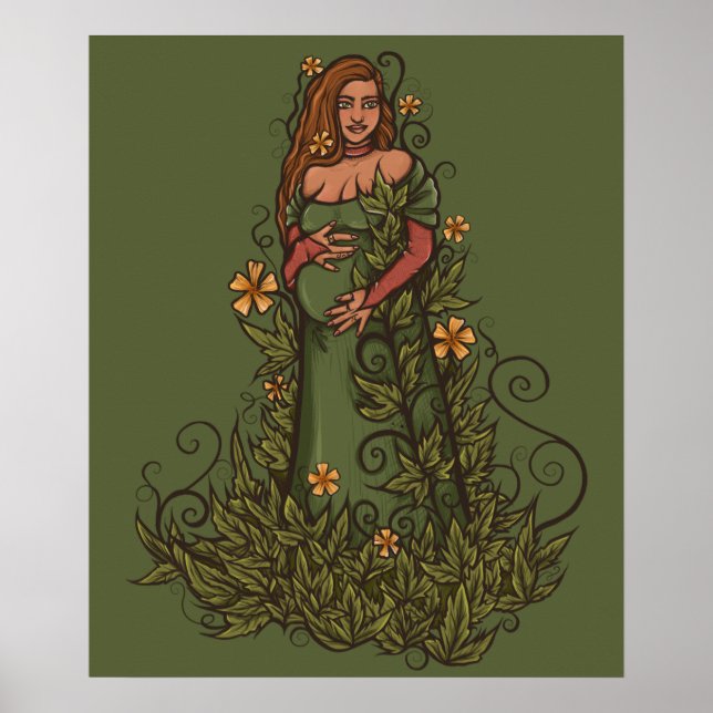 Earth Mor Goddess Druid Poster (Framsidan)