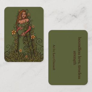 Earth Mor Goddess Druid Visitkort