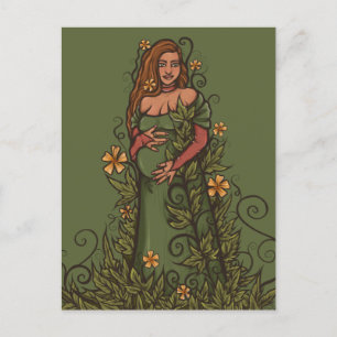 Earth Mor Goddess Druid Vykort