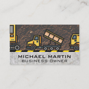 Earth Mover Construction Fordon Dirt Concret Visitkort