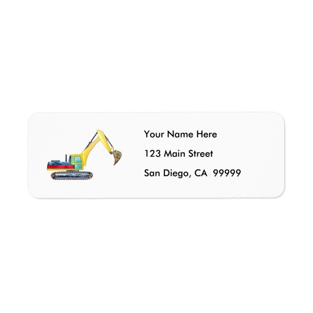 Earth Mover Returadress Etikett (Framsidan)