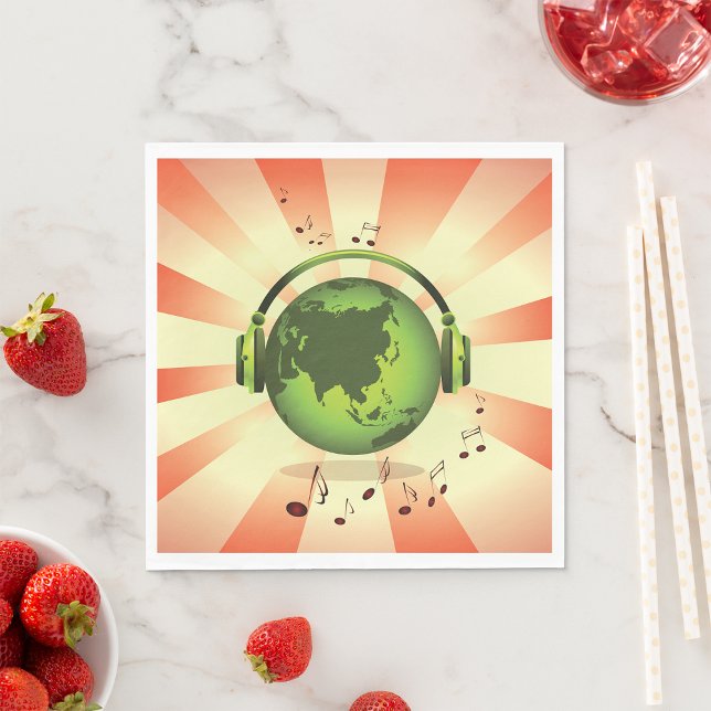 Earth Music Pappra Napkins Pappersservett (Skapare uppladdad)