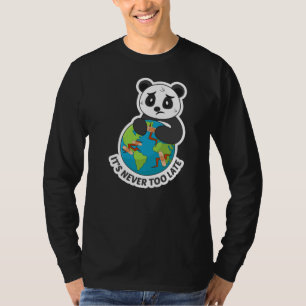 Earth Panda Slogan Design for Environment T Shirt