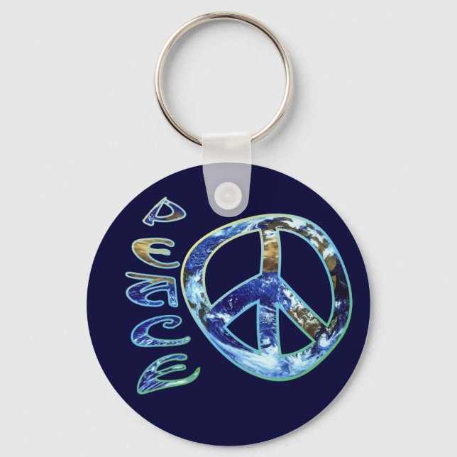 Earth Peace Keychain Nyckelring (Framsida)