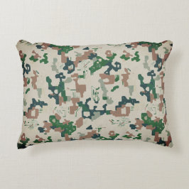 Earth Pixel Woodland  Prydnadskudde