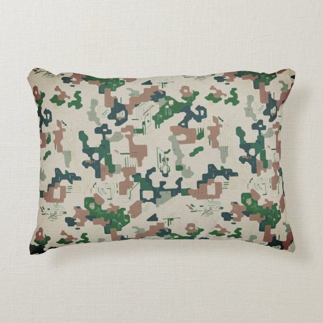 Earth Pixel Woodland  Prydnadskudde (Framsidan)