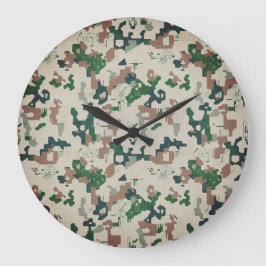 Earth Pixel Woodland  Stor Klocka