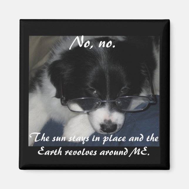 "Earth Revolves Around ME" Magnet (Framsidan)
