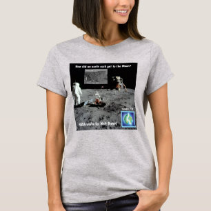 Earth Rock på Moon T-shirt för kvinnor