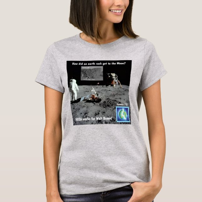 Earth Rock på Moon T-shirt för kvinnor (Framsida)
