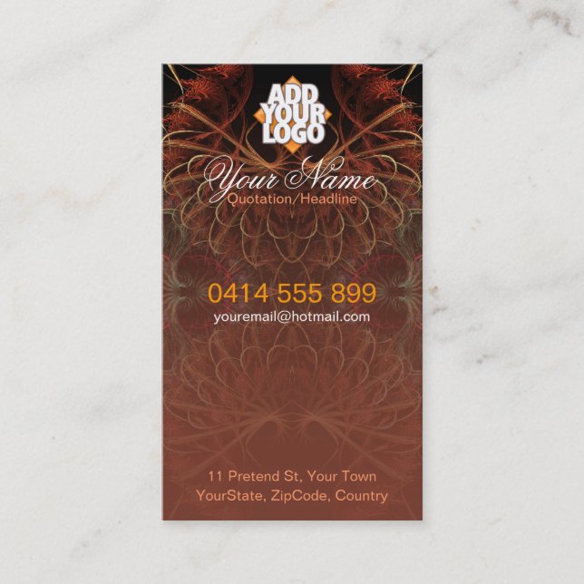 Earth Royale Affärskort Visitkort (Framsida)