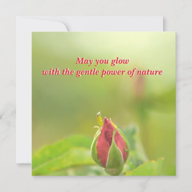 Earth’s Glow and Healing Japanese Flowers/EarthDay Julkort (Framsida)