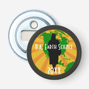 Earth Science Student Badge (Female) Flasköppnare