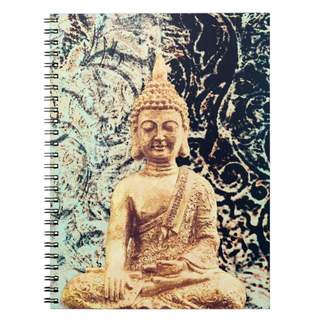 Earth Sitta Buddha Elegant Zen Enlightenment Anteckningsbok (Framsidan)