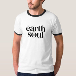 Earth Soul Minimalistisk Estetisk Typografi Grafik T Shirt
