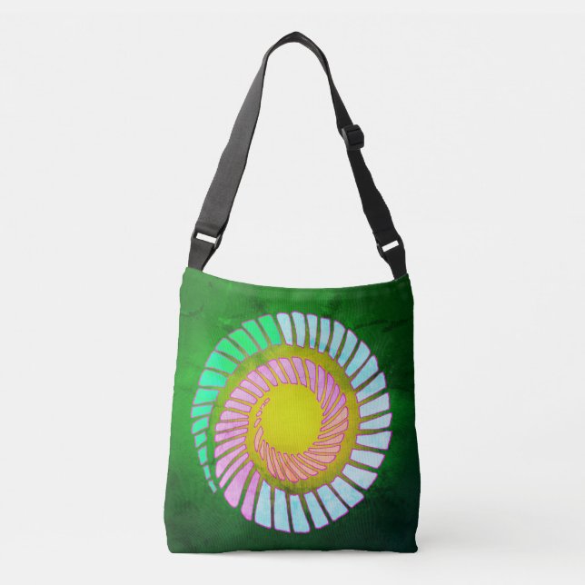 Earth Spiral Crossbody Bayer Axelväska (Framsida)