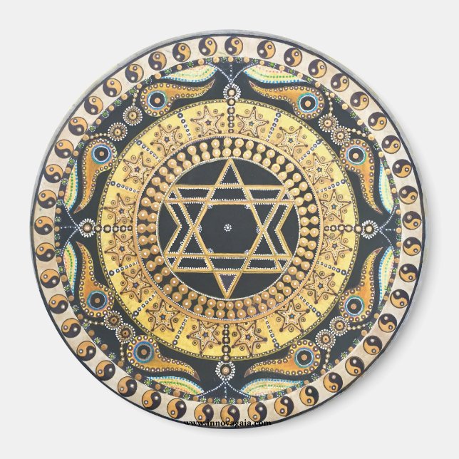 Earth Star Chakra Mandala Magnet (Framsidan)