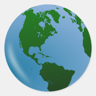 Earth Sticker Runt Klistermärke