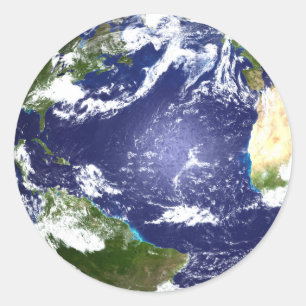 Earth Sticker Runt Klistermärke