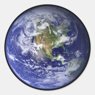 Earth Sticker Runt Klistermärke