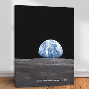 Earth Stigning över Måne, Apollo 11, 1969 Canvastryck