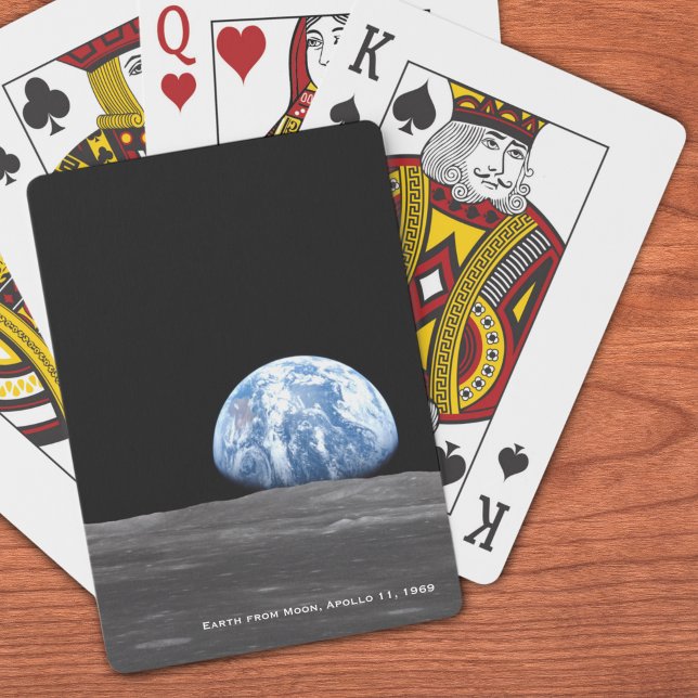 Earth Stigning över Måne, Apollo 11, 1969 Casinokort (Skapare uppladdad)