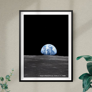 Earth Stigning över Måne, Apollo 11, 1969 Poster