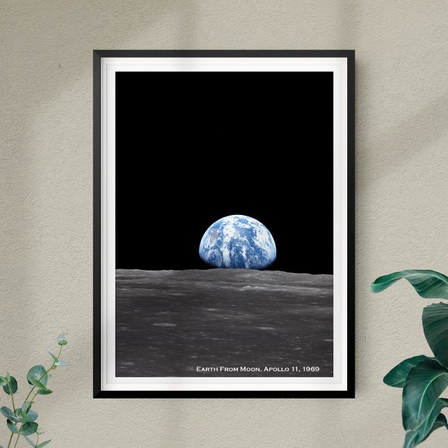 Earth Stigning över Måne, Apollo 11, 1969 Poster (Skapare uppladdad)
