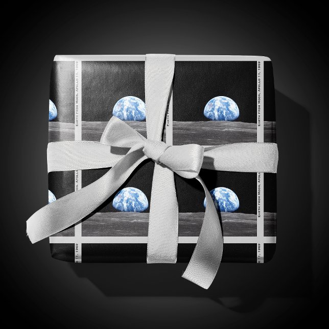 Earth Stigning över Måne, Apollo 11, 1969 Presentpapper (Skapare uppladdad)