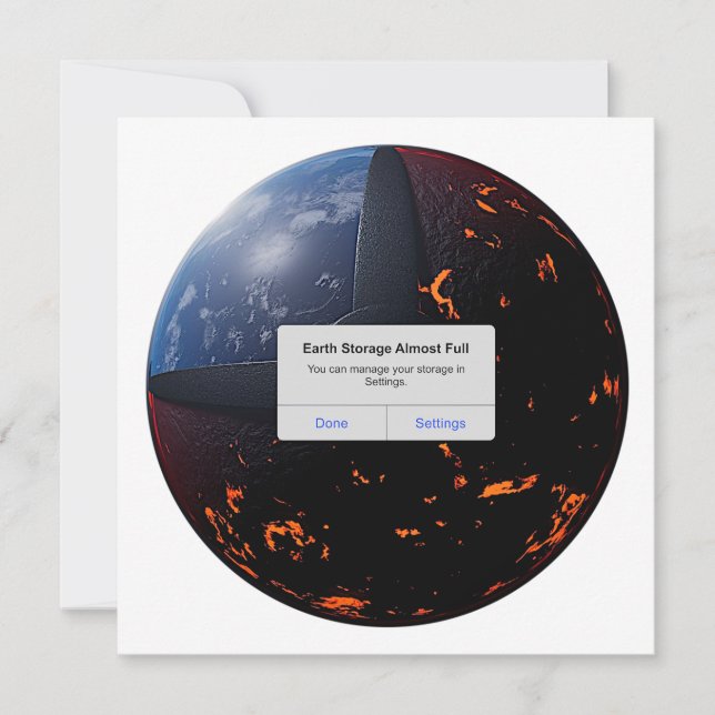 Earth Storage Nästan Fullt Julkort (Framsida)