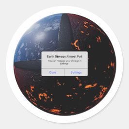 Earth Storage Nästan Fullt Runt Klistermärke